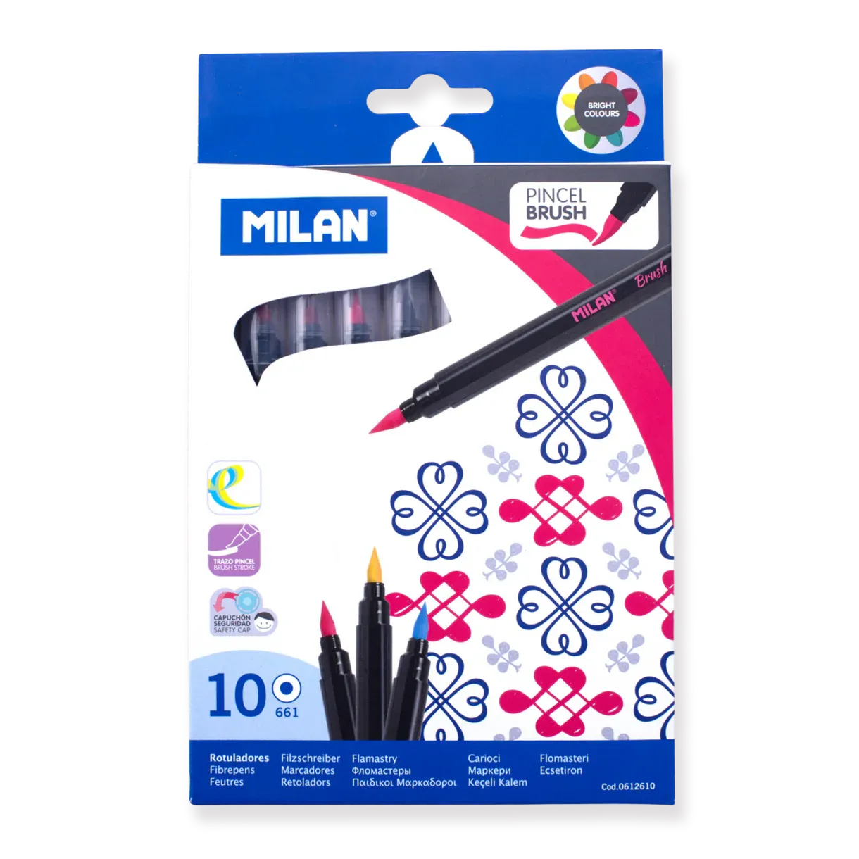Milan Brush Markers - 10 Color Set
