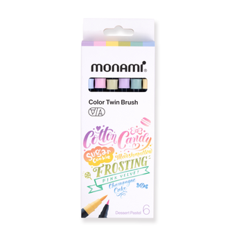 Monami Color Twin Brush - Dessert Pastel Set
