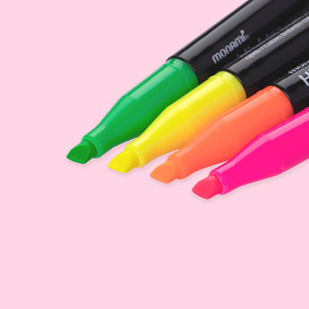 Monami Pastel Highlighter - 4 Fluorescence Colors set
