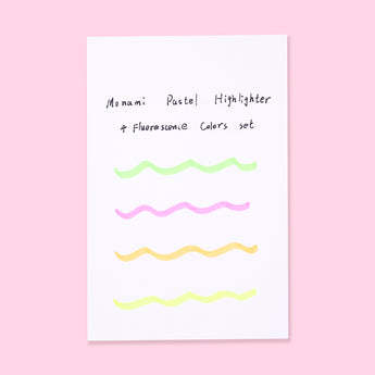 Monami Pastel Highlighter - 4 Fluorescence Colors set