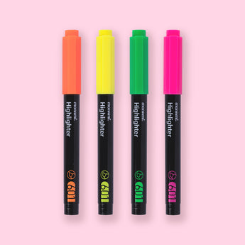 Monami Pastel Highlighter - 4 Fluorescence Colors set