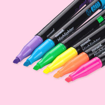 Monami Pastel Highlighter - 6 Fluorescence Colors set