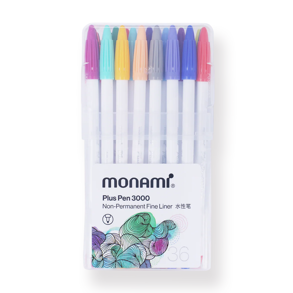 Monami Plus  Pen 3000 - 36 Colors Set - Box Set
