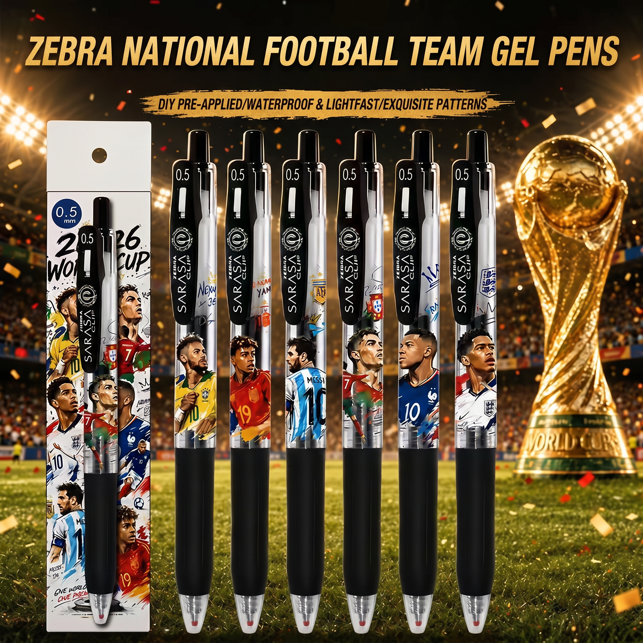 ZEBRA World Cup National Team Gel Pen – 0.5mm