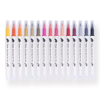 ]Pentel Brush Sign Pen Twin - Set of 30