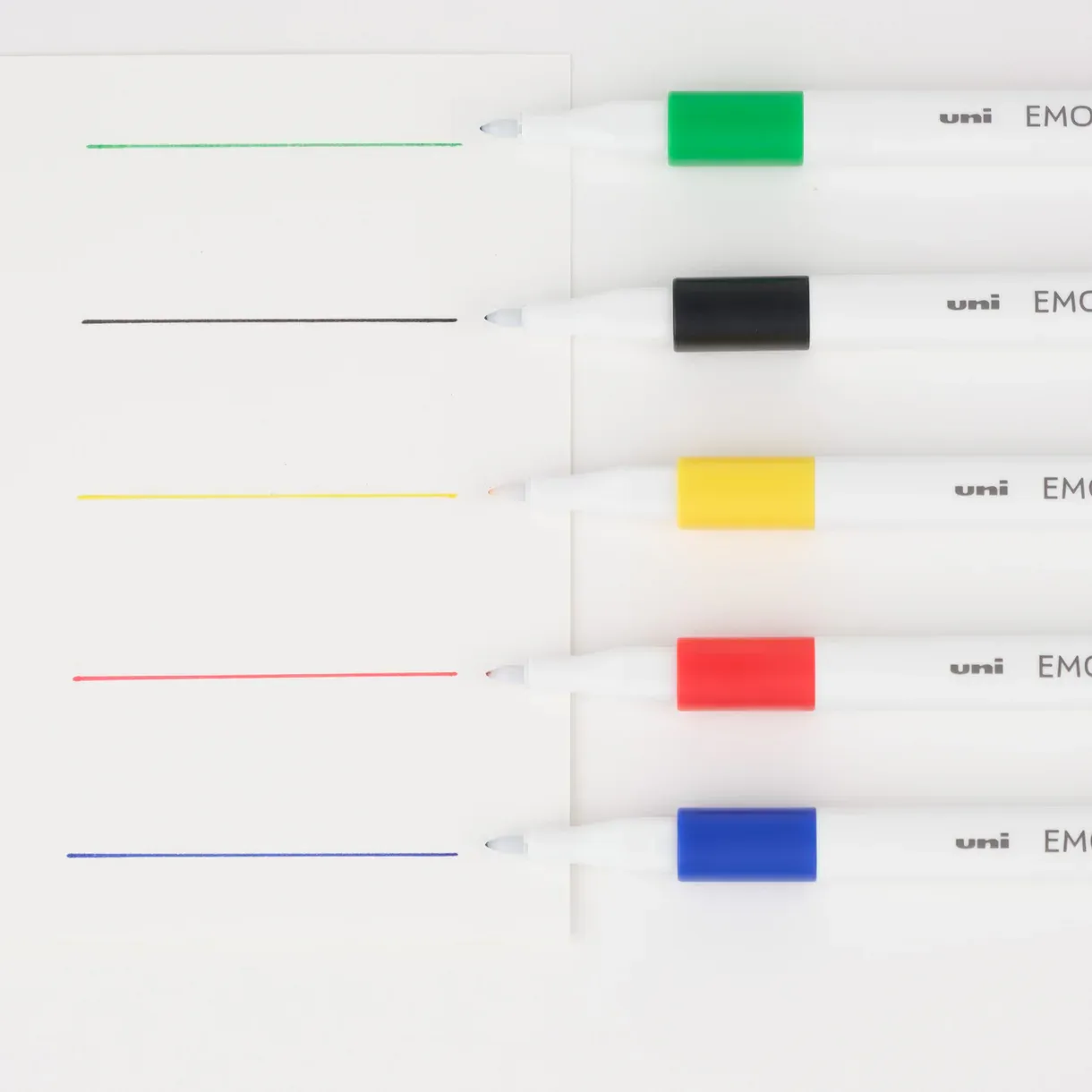 Uni Emott Ever Fine Marking Sign Pen - 0.4 mm - 5 Color Set - No.1 Vivid Color