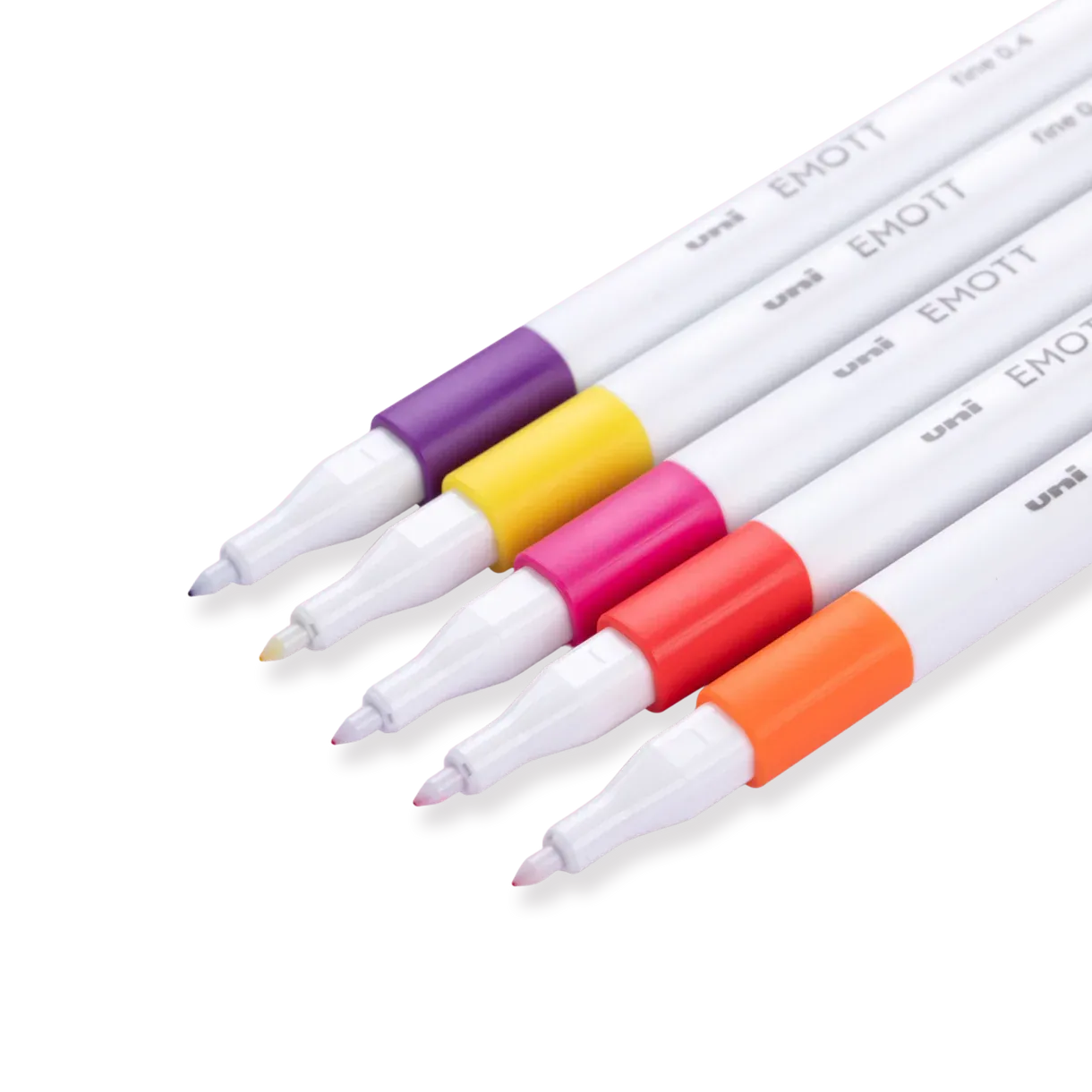 Uni Emott Ever Fine Marking Sign Pen - 0.4 mm - 5 Color Set - No.2 Passion Color