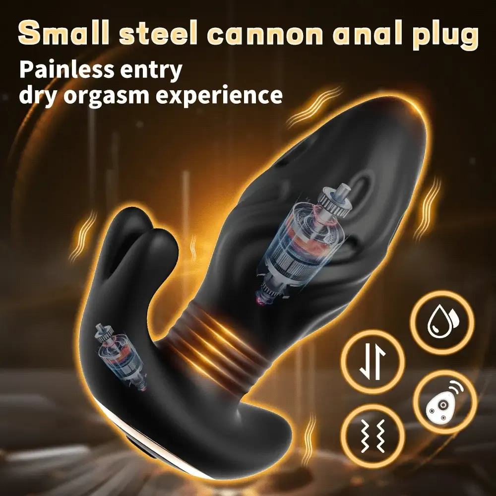 Male Prostate Massager Telescopic Vibration Anal Masturbator Anal Plug