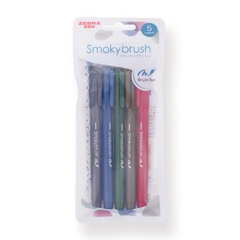  Zebra Smoky Brush Pen - Set of 5 - A