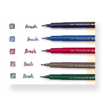  Zebra Smoky Brush Pen - Set of 5 - A