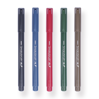  Zebra Smoky Brush Pen - Set of 5 - A