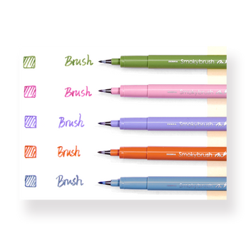  Zebra Smoky Brush Pen - Set of 5 - B
