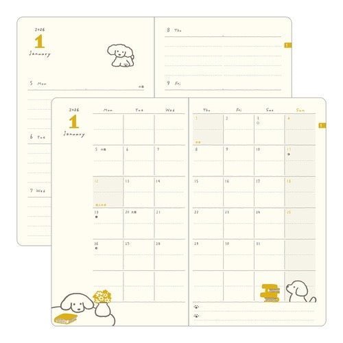 Book Style Diary Planner 2026 / Midori DESIGNPHIL - bungu