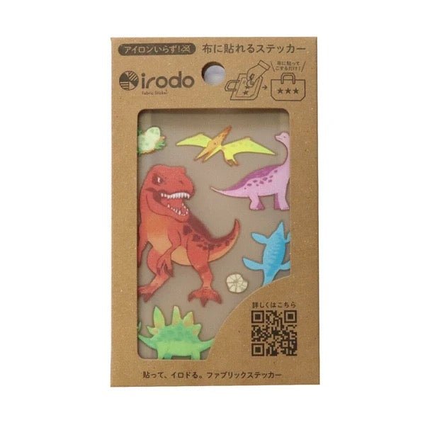 [CLEARANCE] Fabric Sticker Set Dinosaurs / irodo - bungu