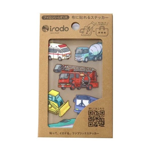 [CLEARANCE] Fabric Sticker Set Working Vehicles / irodo - bungu