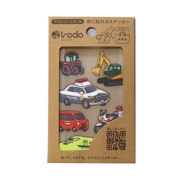 [CLEARANCE] Fabric Sticker Set Working Vehicles / irodo - bungu