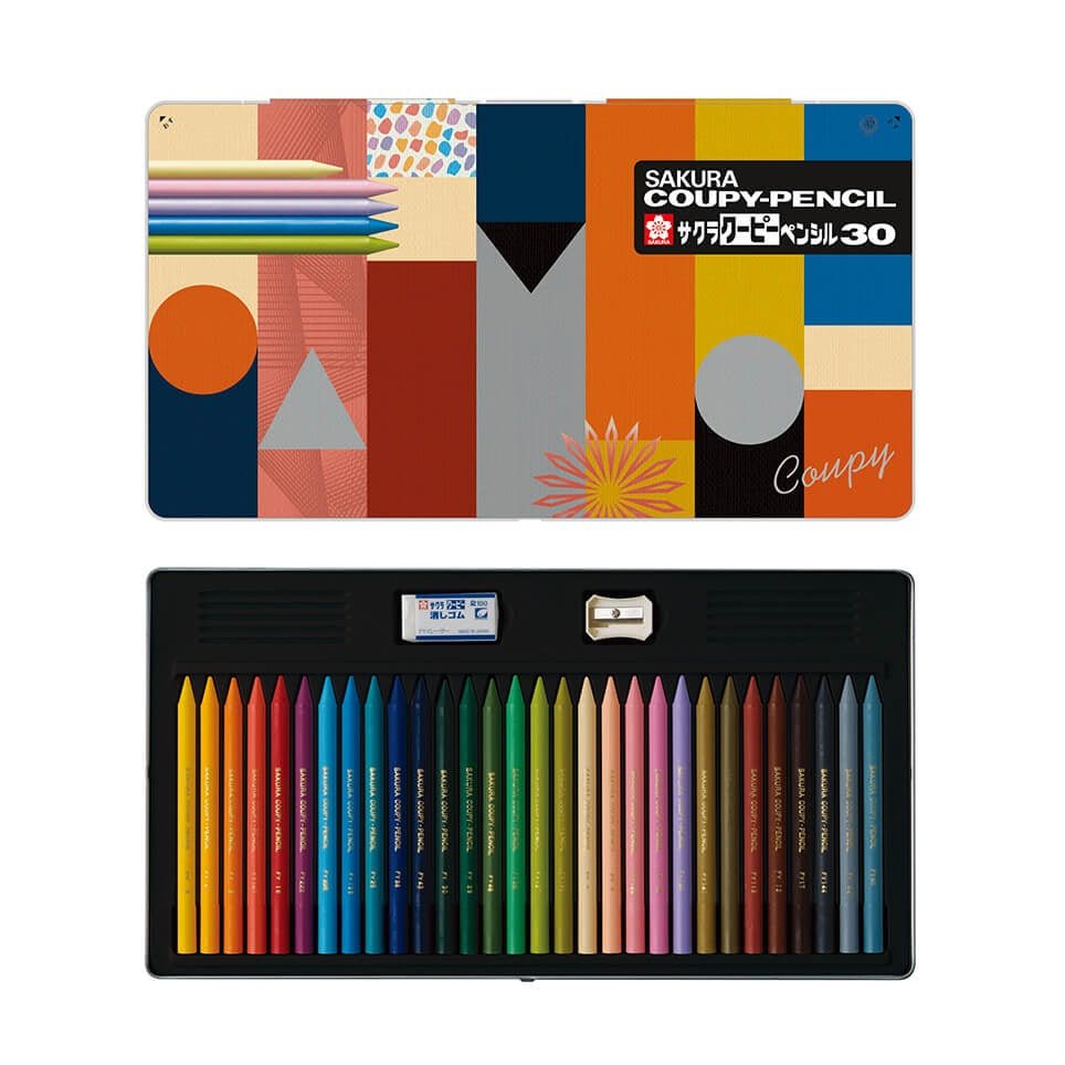 Coupy - Pencil 30 Color on Color Colored Pencil Set / SAKURA - bungu