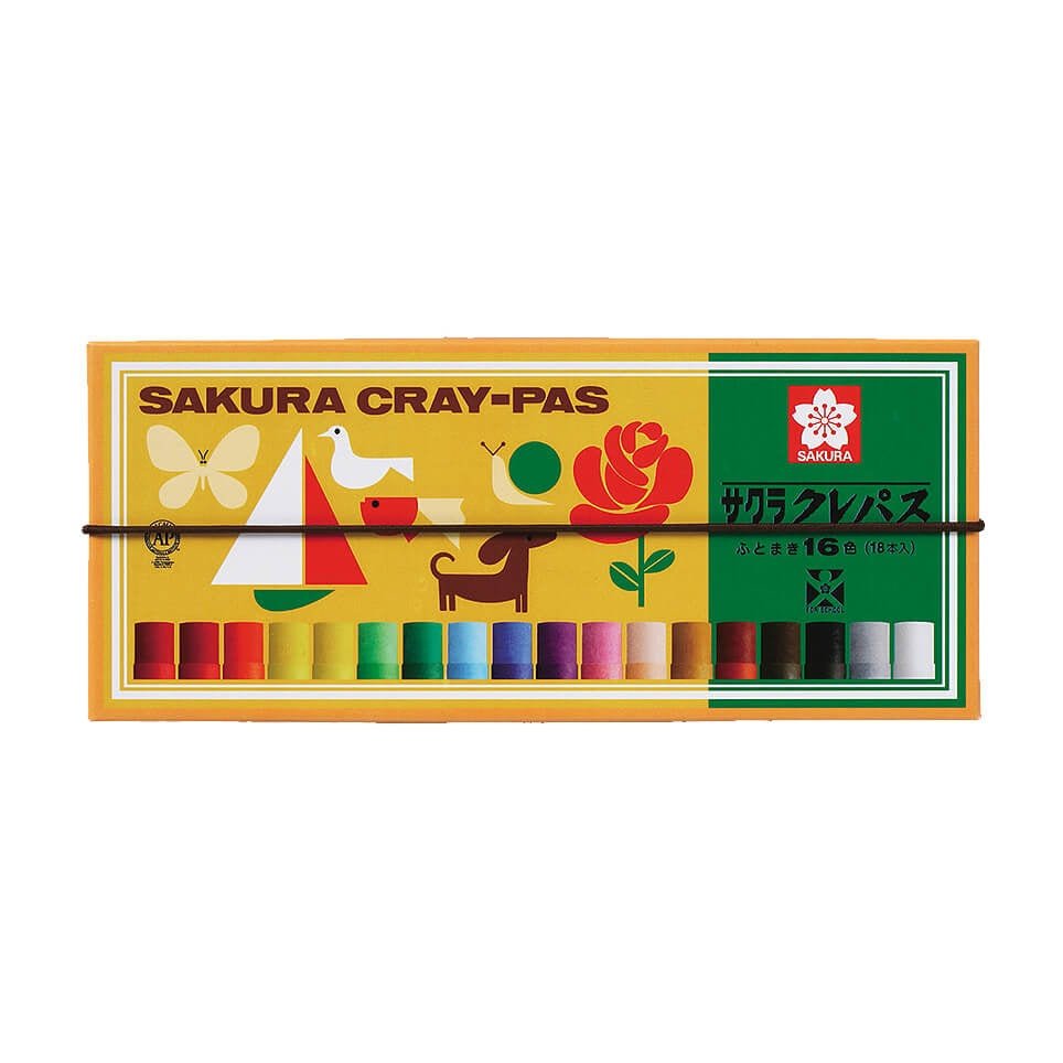Crepas Thick Roll 16 Colors Crayon / SAKURA - bungu