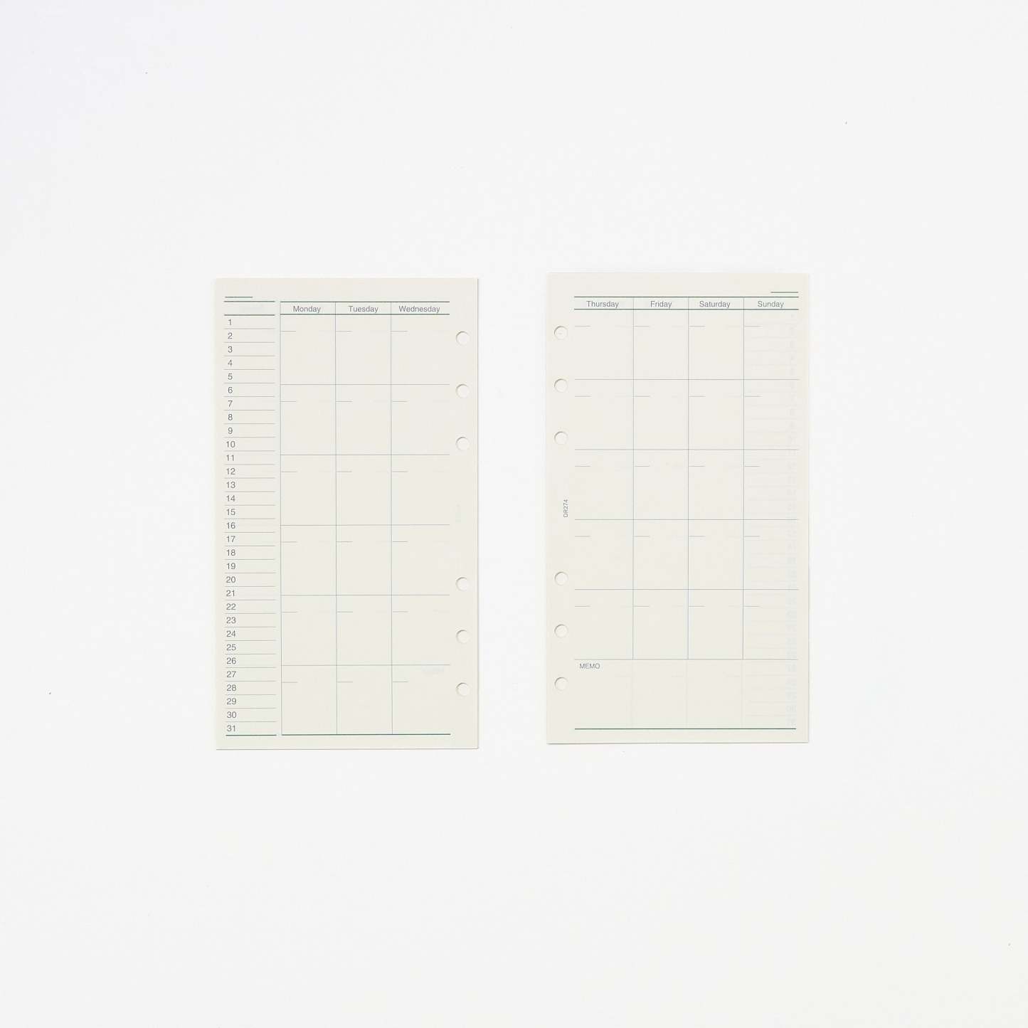 Davinci Free Monthly Planner Refill / Raymay Fujii - bungu
