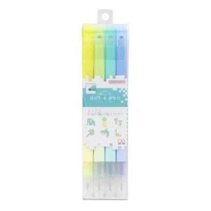 dot e pen Square Marker 4 Color Set / Sun - Star - bungu