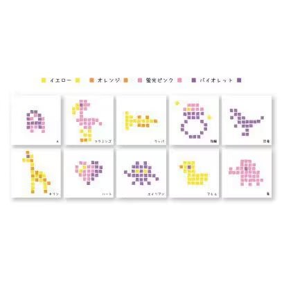 dot e pen Square Marker 4 Color Set / Sun - Star - bungu