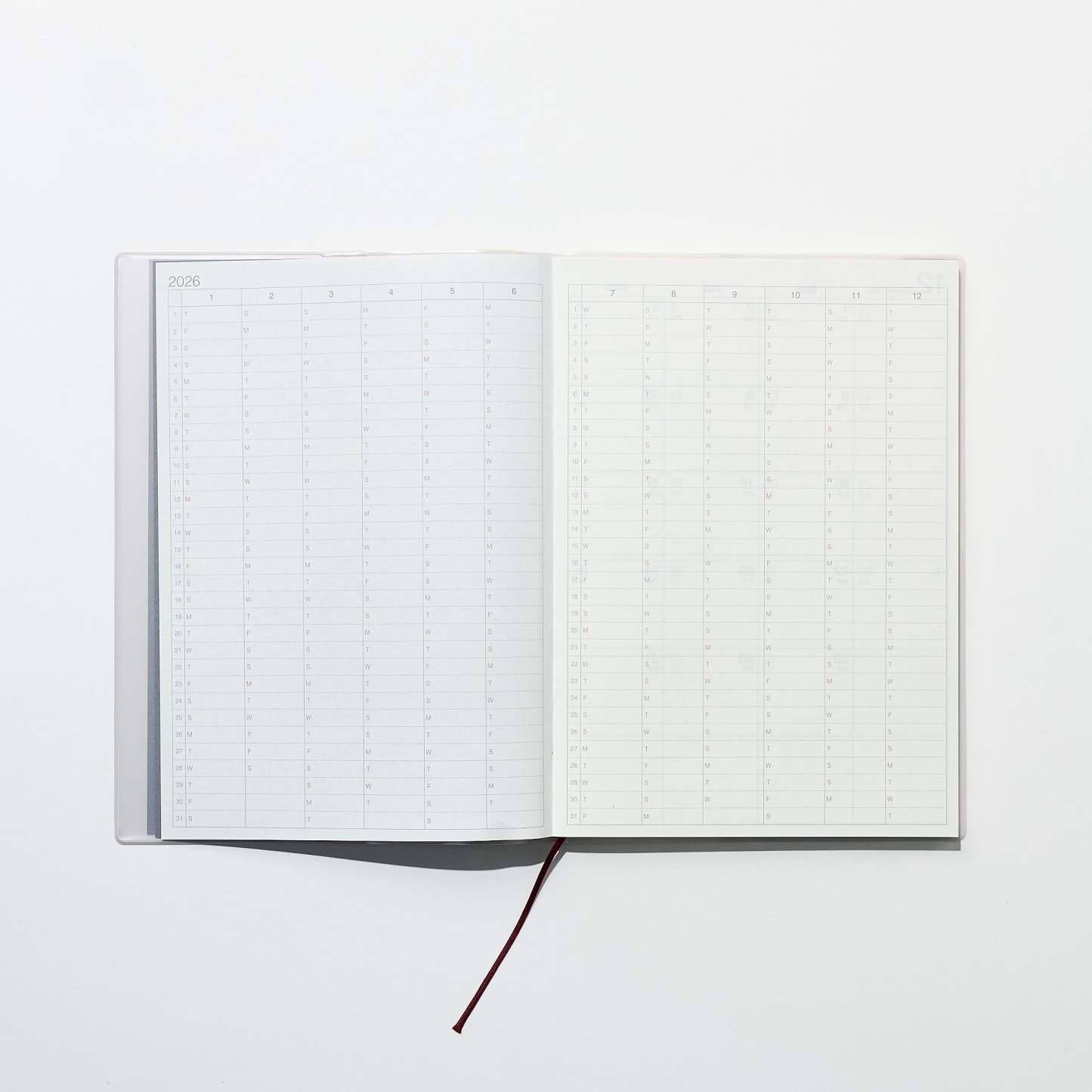 Monday Start Monthly and Weekly Planner 2026 / MUJI - bungu