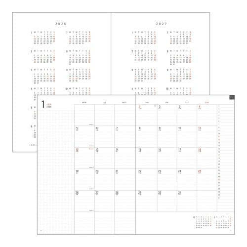 FLAT DIARY 2026 / Midori DESIGNPHIL - bungu