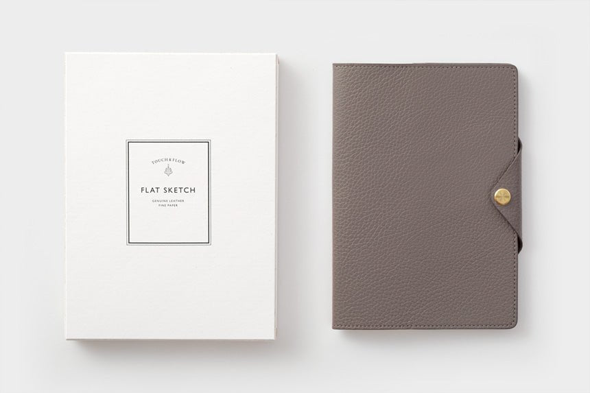 Flat Sketch B6 Slim Notebook & Planner Leather Cover / TOUCH & FLOW - bungu