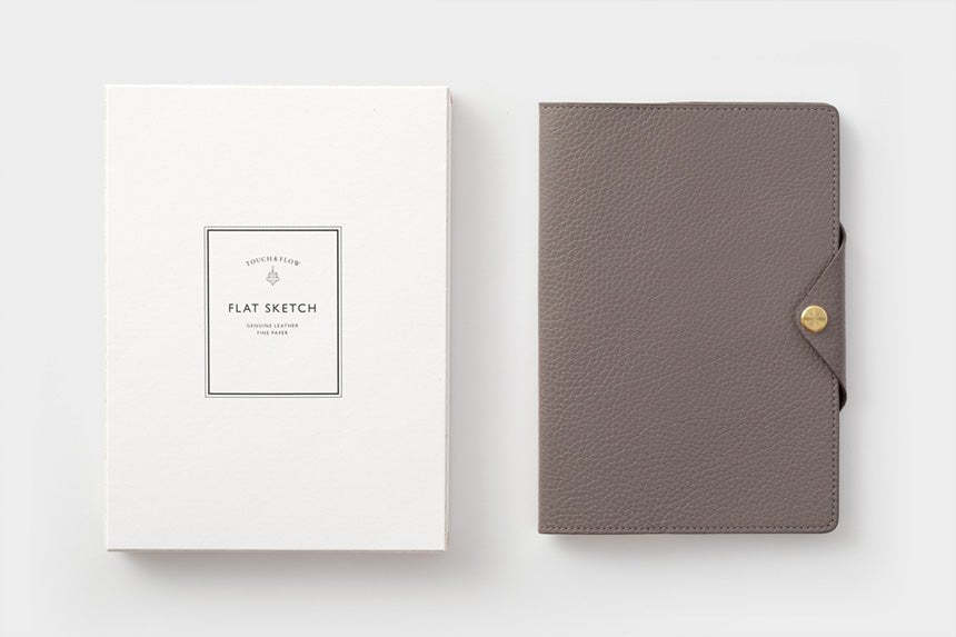 Flat Sketch B6 Slim Notebook & Planner Leather Cover / TOUCH & FLOW - bungu