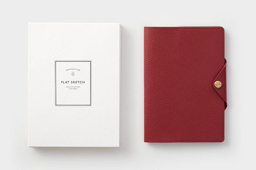 Flat Sketch B6 Slim Notebook & Planner Leather Cover / TOUCH & FLOW - bungu