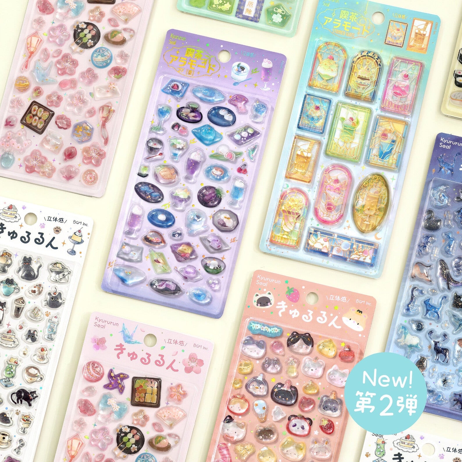 Kyururun 3D Stickers Vol. 2 / BGM - bungu