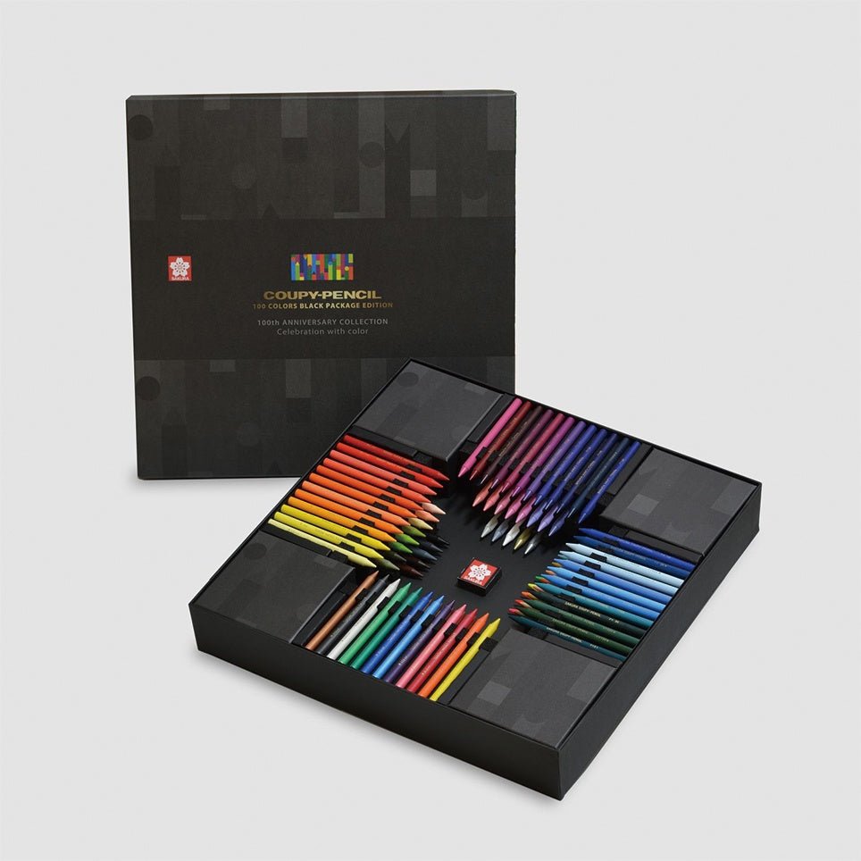 [Limited] Coupy Pencil FY100A 100 Colors Black Package Edition / SAKURA - bungu