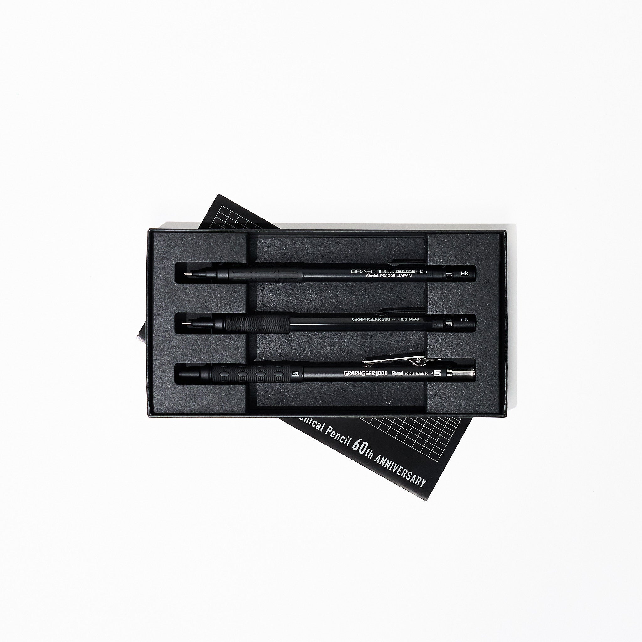 [Limited] Graph Mechanical Pencil 60th Anniversary 3-Piece Set / Pentel - bungu