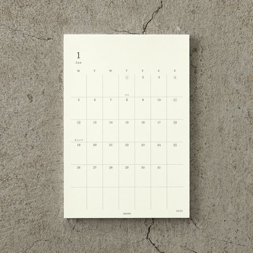 MD Diary Sticker 2026 / Midori DESIGNPHIL - bungu