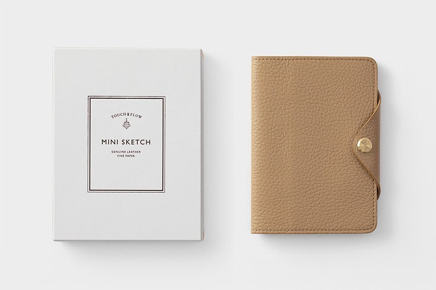 Mini Sketch B7 Notebook & Planner Leather Cover / TOUCH & FLOW - bungu