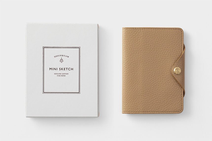 Mini Sketch B7 Notebook & Planner Leather Cover / TOUCH & FLOW - bungu