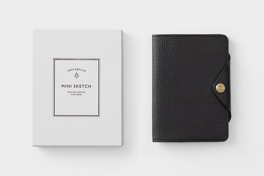 Mini Sketch B7 Notebook & Planner Leather Cover / TOUCH & FLOW - bungu