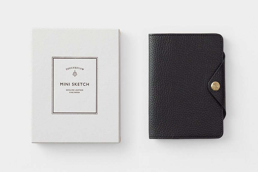 Mini Sketch B7 Notebook & Planner Leather Cover / TOUCH & FLOW - bungu