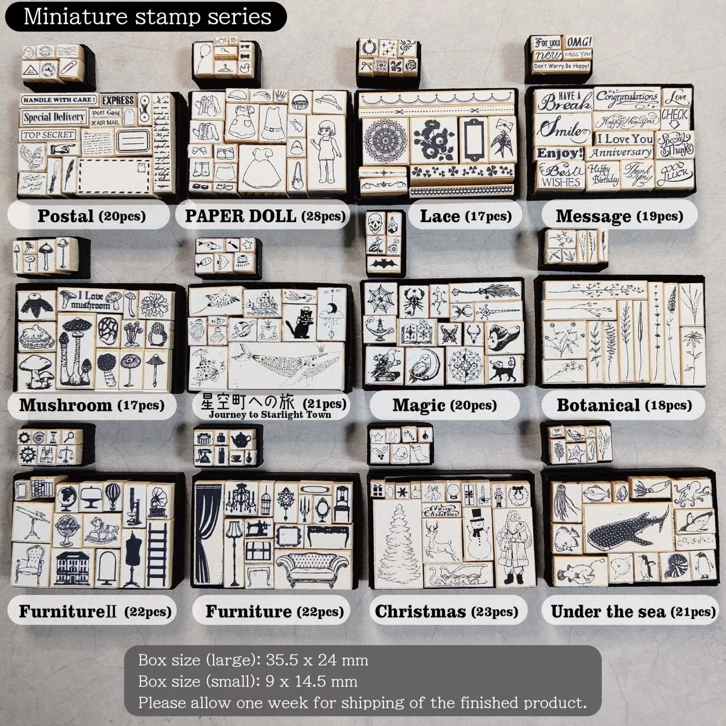 Miniature DIY Retro Stamp Kit / TOKYO NEEET - bungu