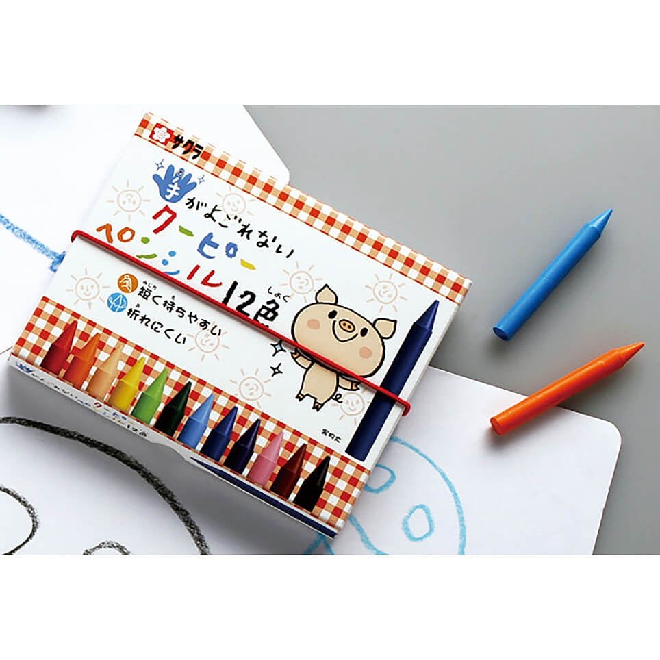 Non - Staining Coupy Pencil 12 Colors / SAKURA - bungu