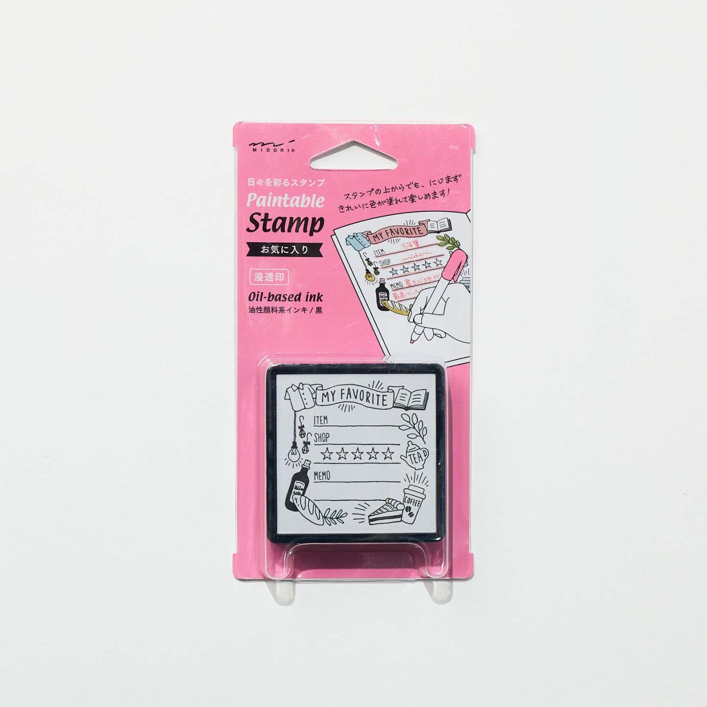 Paintable Stamp Self - Inking Rubber Stamp / Midori DESIGNPHIL - bungu