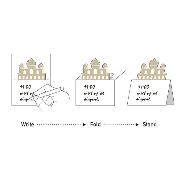 Pop - Up World Die - Cut Stand Memo Pad / Marumo Printing Stationery - bungu