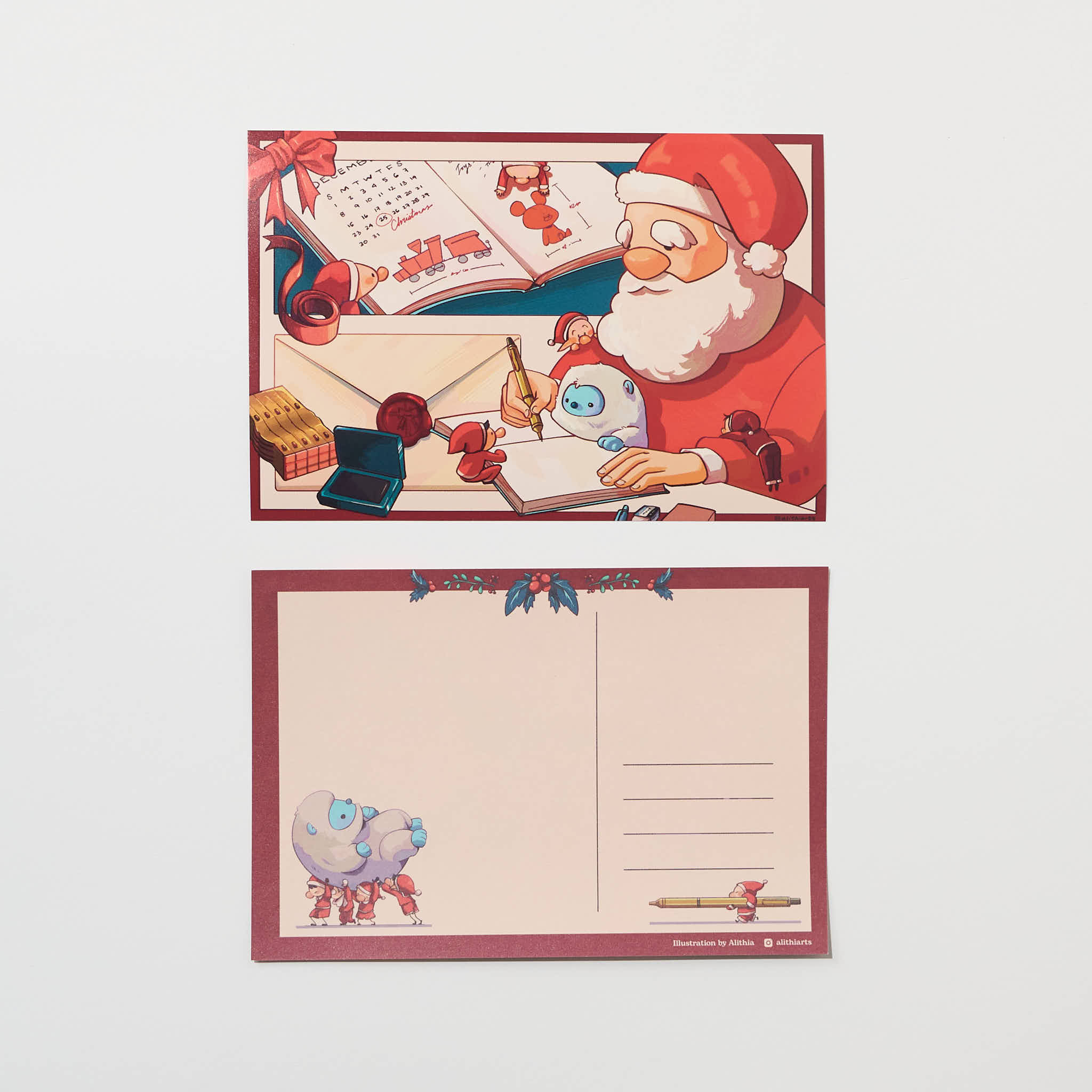 "Santa’s Workshop" Postcard by Alithia / bungu - bungu