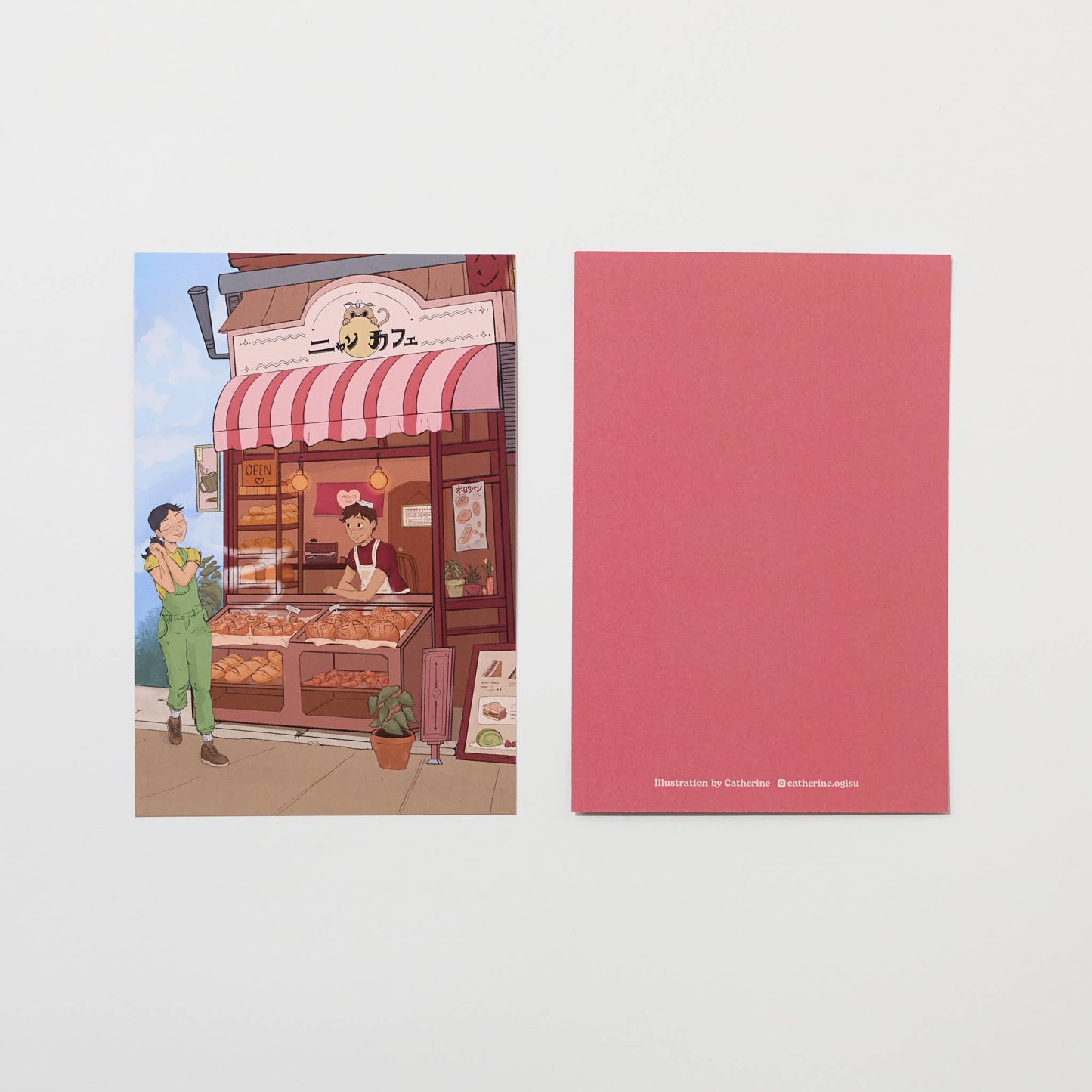 "Baked with Love" Postcard by Catherine / bungu - bungu