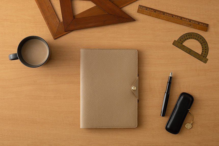 Sketch Notebook & Planner Leather Cover A5 / TOUCH & FLOW - bungu