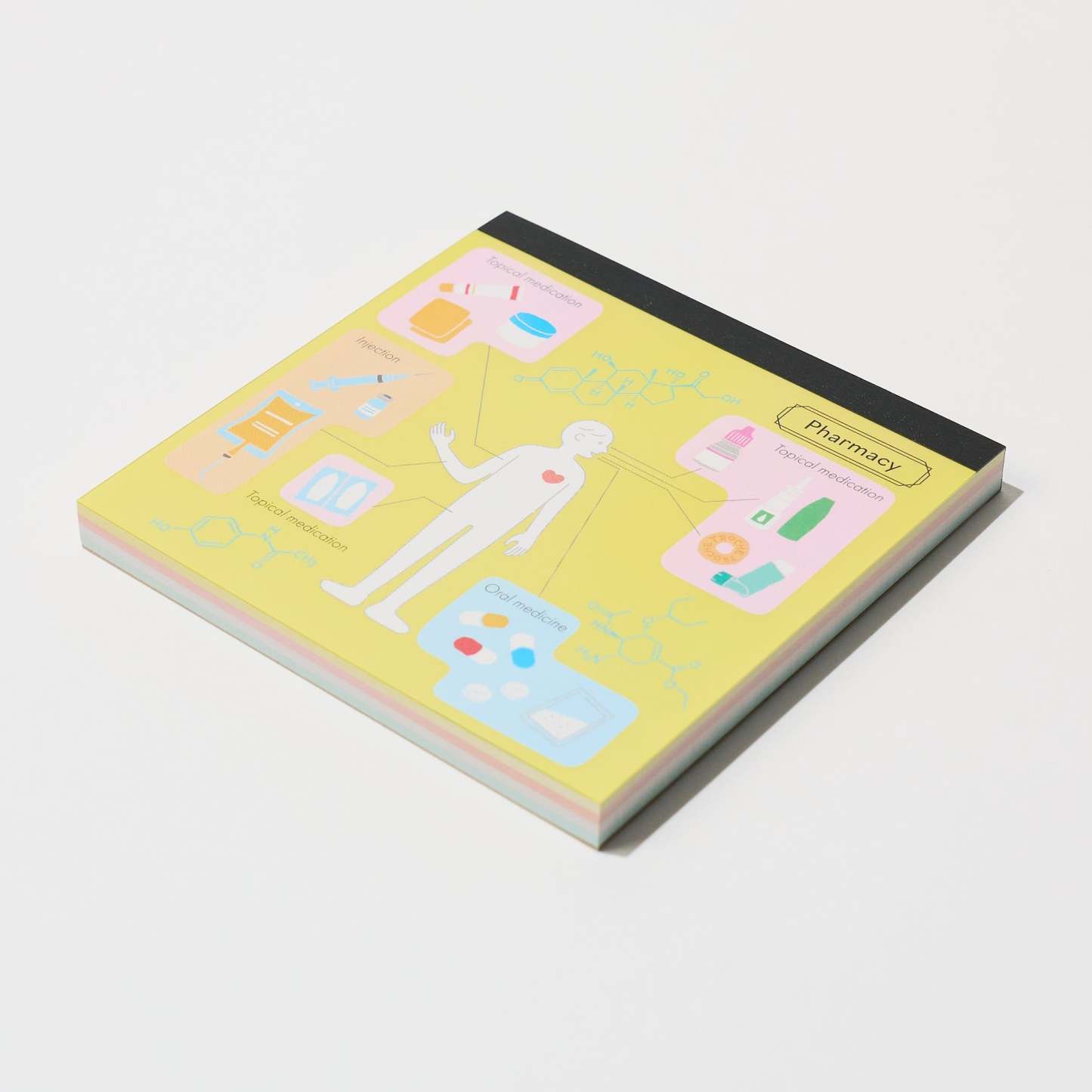 STUDY HOLIC Memo Pad Square / GreenFlash - bungu