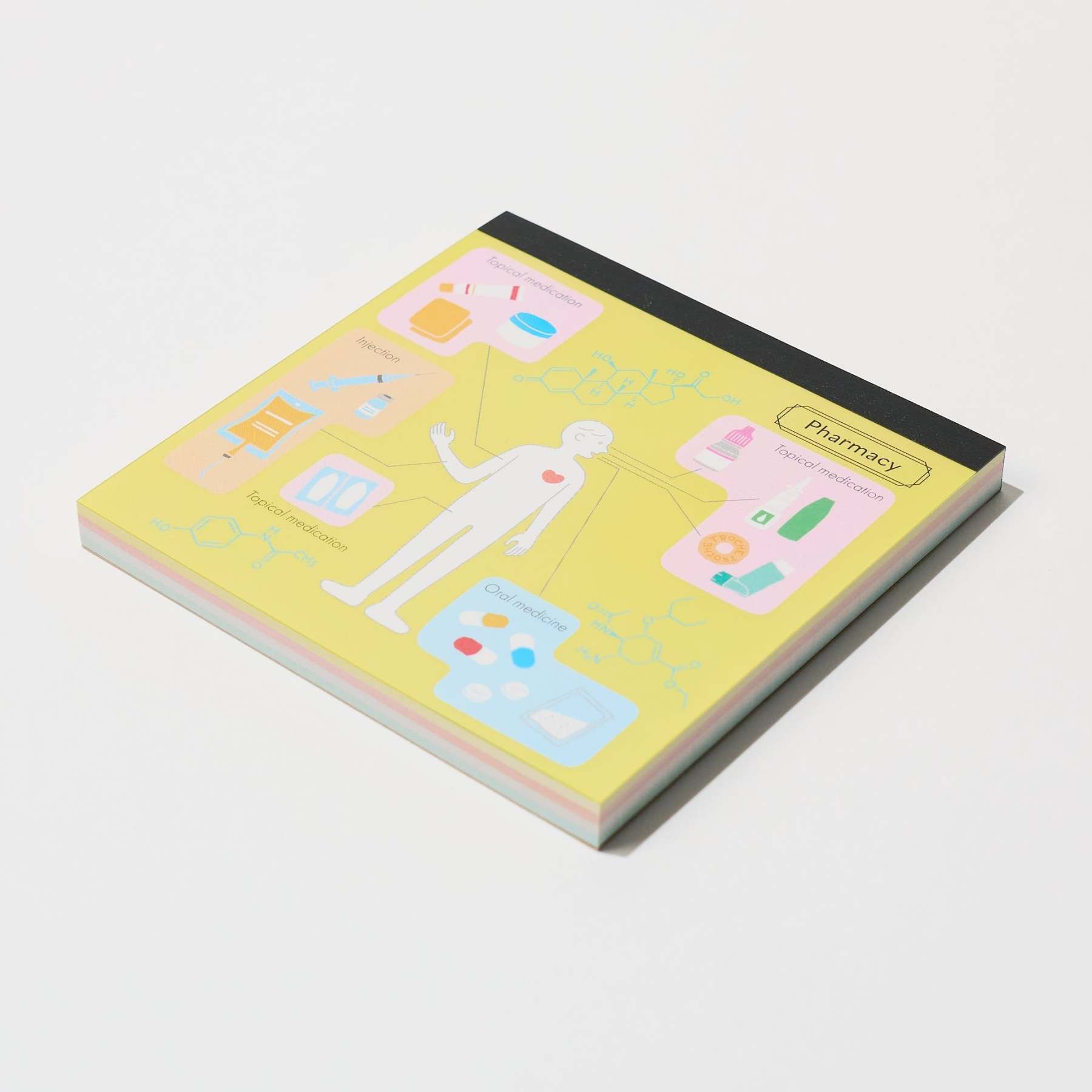 STUDY HOLIC Memo Pad Square / GreenFlash - bungu