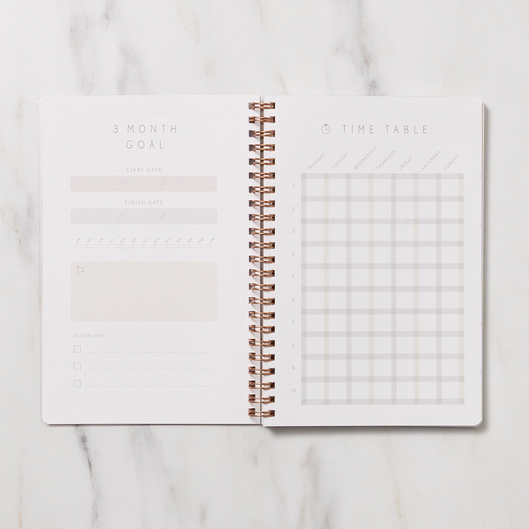 STUDY PLANNER DIARY A5 Ring Type Notebook / Iroha - bungu