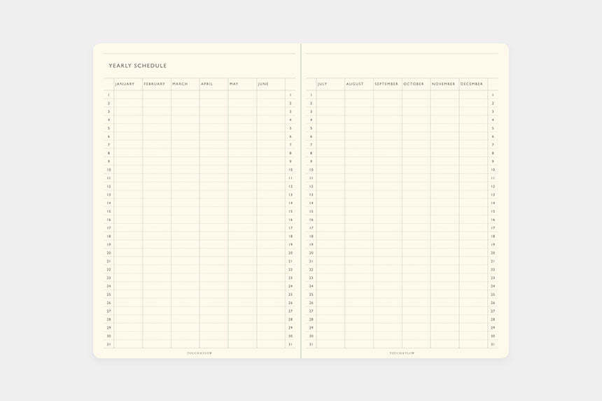 TODAY Monthly Free Diary B6 / Touch & Flow - bungu