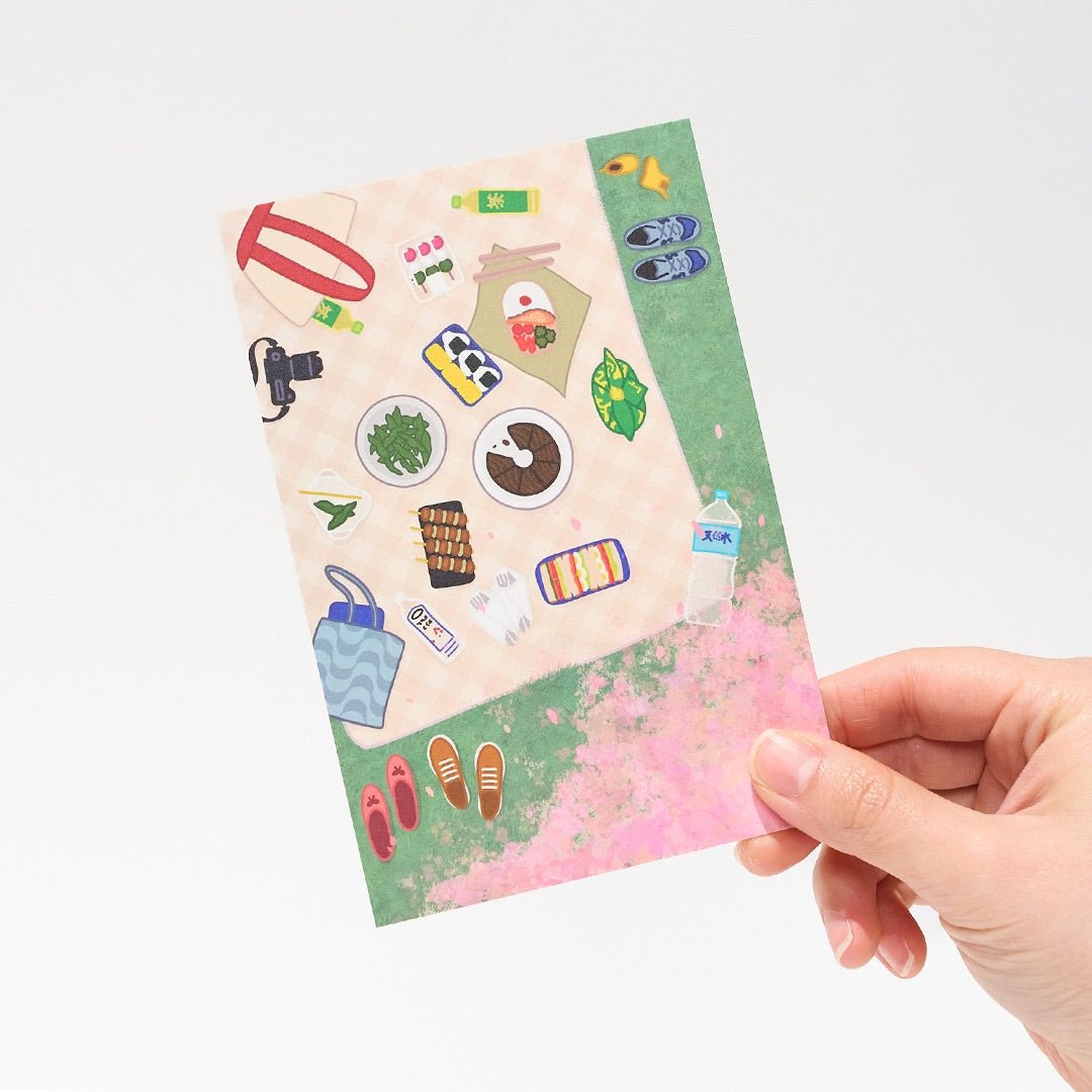 "Under the Trees" Washi Postcard by Namie / Bungu - bungu